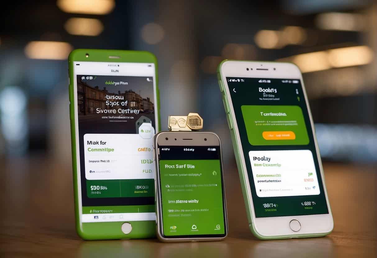 A comparison of pricing plans and transaction fees between GoDaddy Ecommerce and Shopify, displayed side by side with clear labels and visual representations
