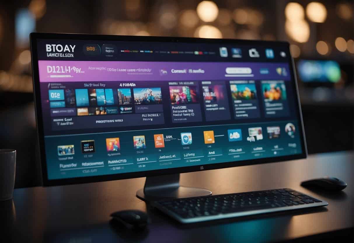 A computer screen displaying personalized product recommendations based on user's browsing history and preferences. Trendy items and future predictions are highlighted