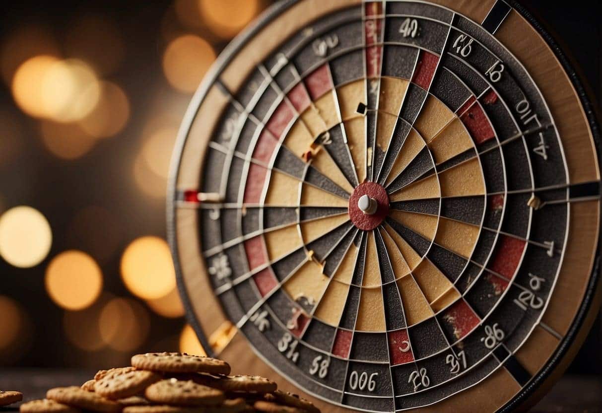 A dart hitting a bullseye on a target board with a background of fading third-party cookies