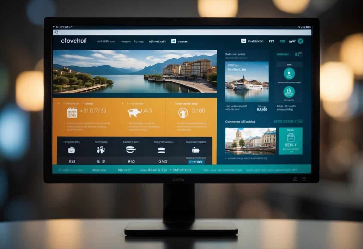 Headless Commerce - A computer screen displaying a seamless integration between online shopping platforms and backend systems