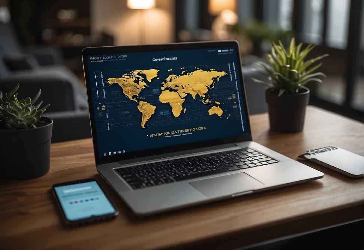 A laptop displaying personalized customer data with conversational tools
