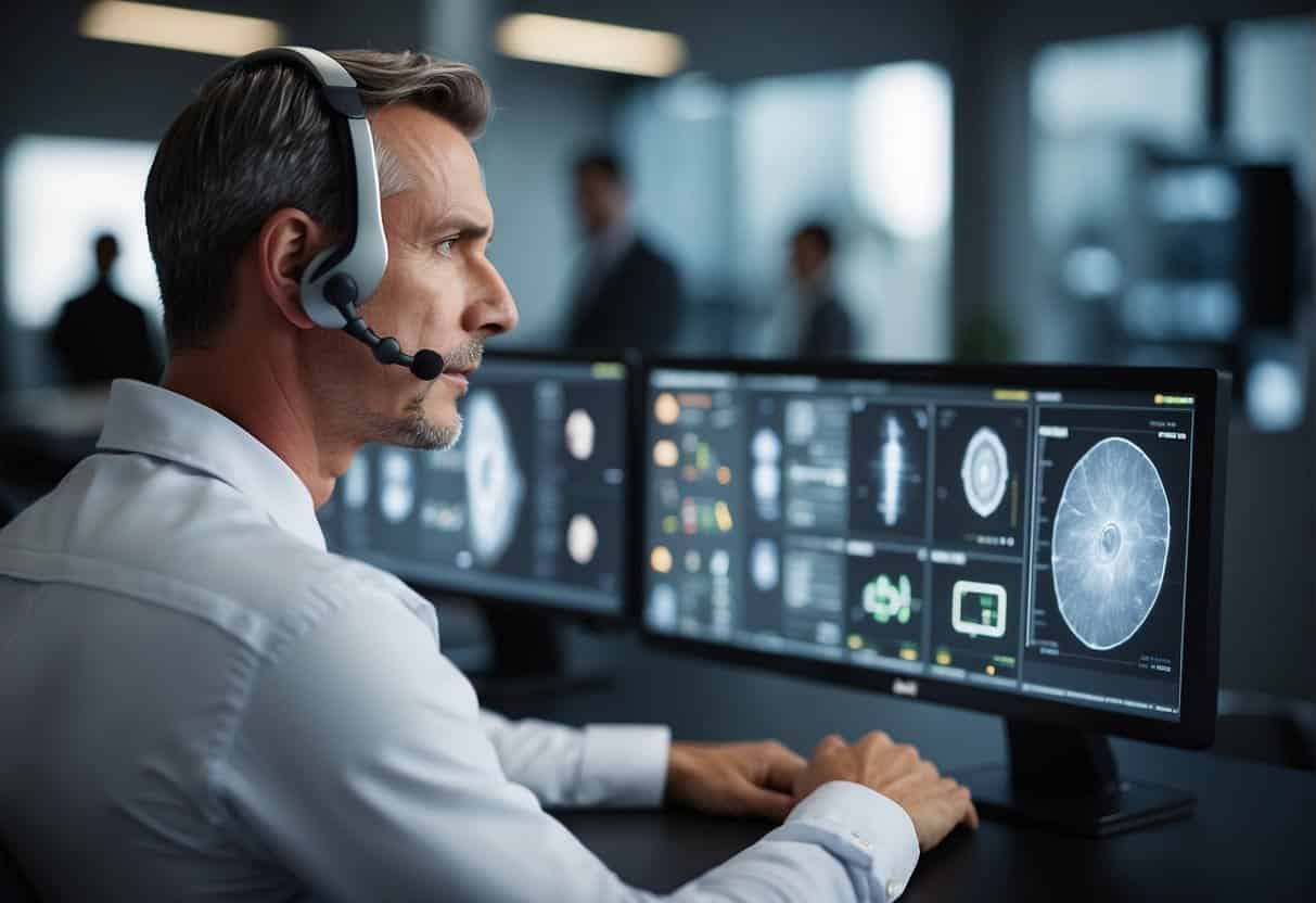 An AI system monitors workplace health in real-time, providing intervention and support for personal wellness