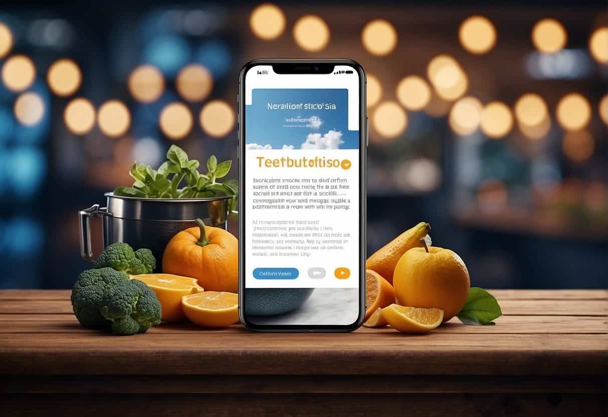 A traditional marketing banner seamlessly blends with a social media feed, showcasing products and engaging with customers for successful social selling