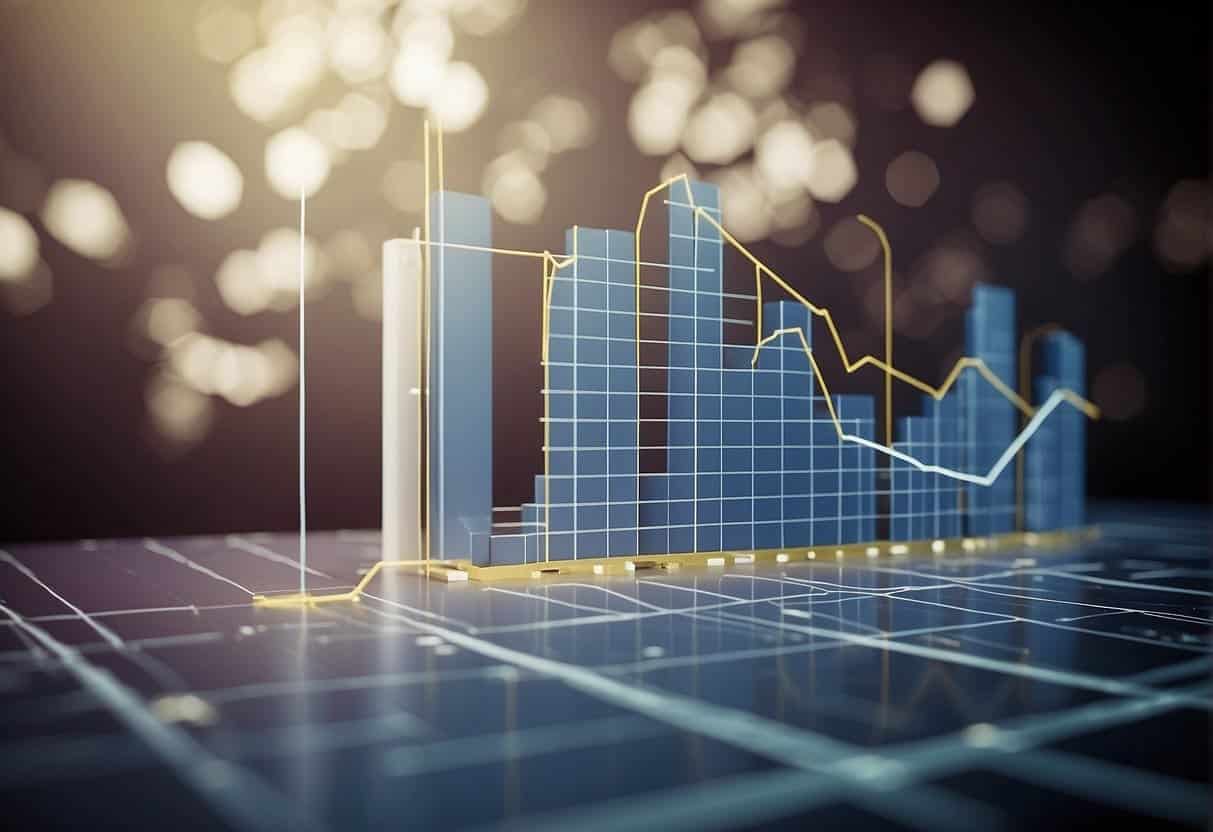 A graph showing decreasing marketing costs per customer over time