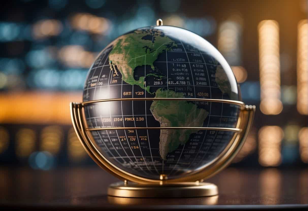 A globe surrounded by rising bar graphs, labeled "Frequently Asked Questions fastest growing companies in the world."