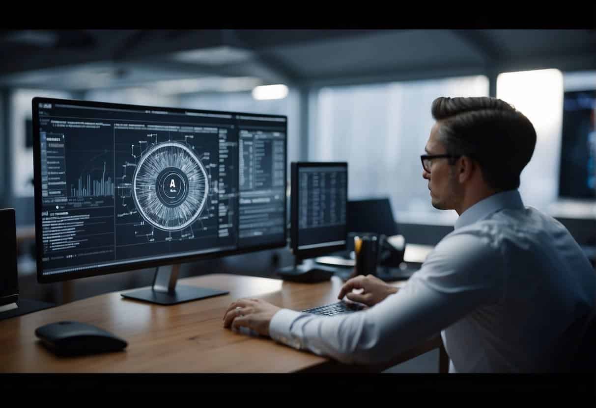 An AI model is being evaluated for performance and accuracy. Trust is being built through explainable AI