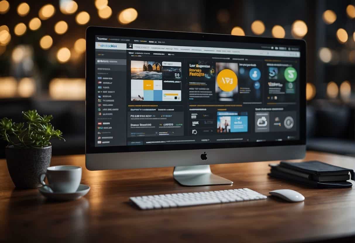 A computer screen displaying various ecommerce web design packages with a focus on optimization for conversion