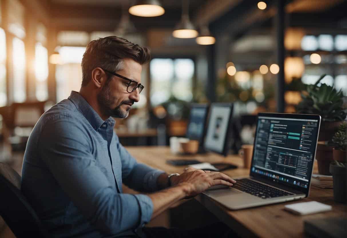 A small business owner uses AI to develop new products and services, unlocking growth potential