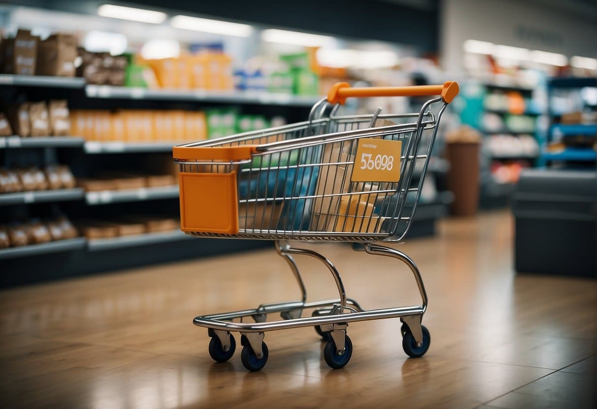 A digital shopping cart glides seamlessly through a virtual checkout process, guided by AI-driven strategies to reduce abandonment