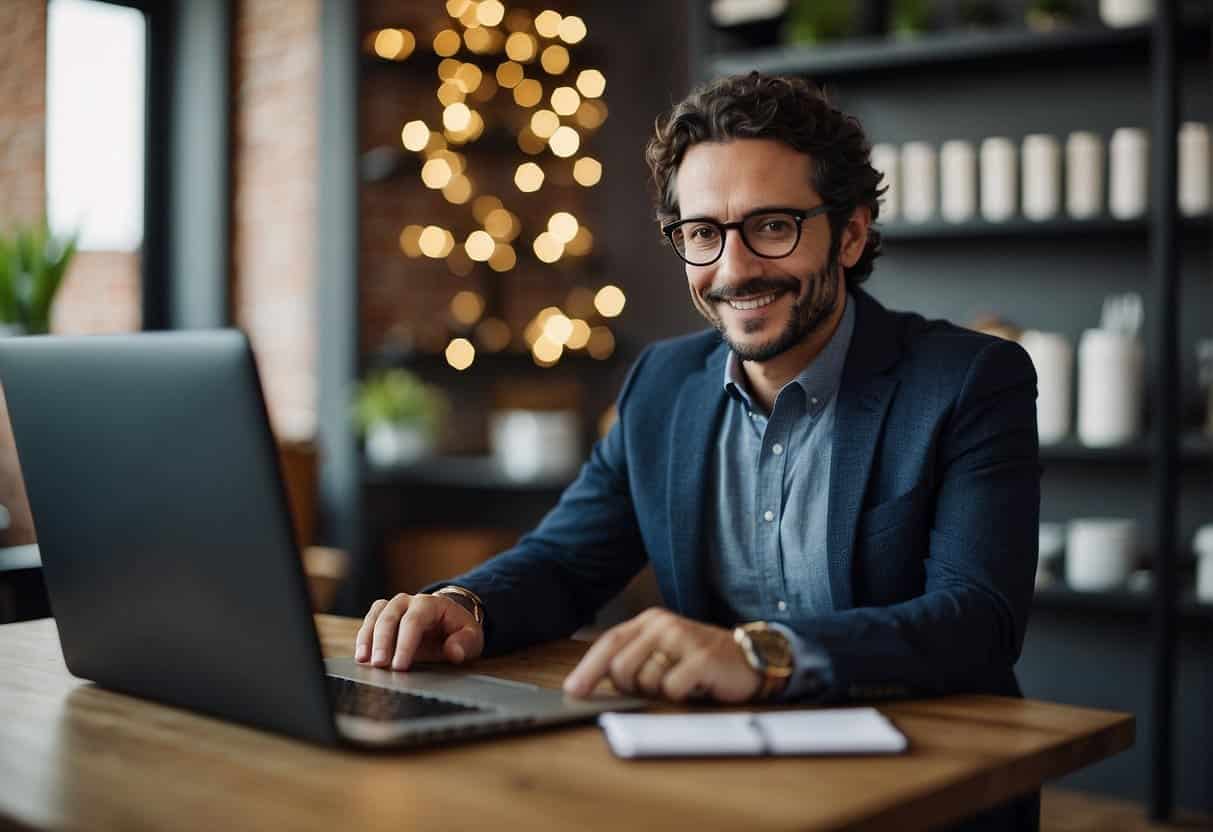 A small business owner uses AI to analyze customer data and improve marketing strategies, leading to increased sales and customer satisfaction