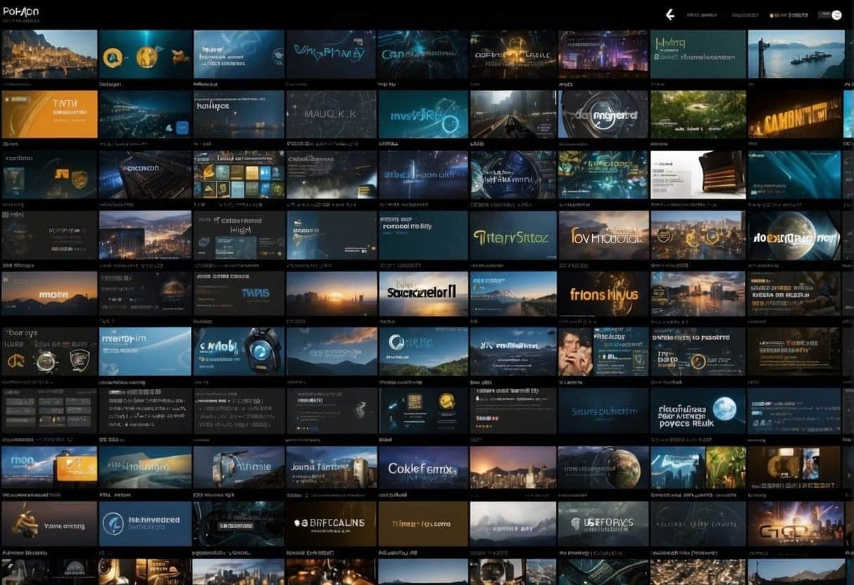 Various AI programming languages and free online training courses are displayed on a computer screen, with code snippets and educational resources