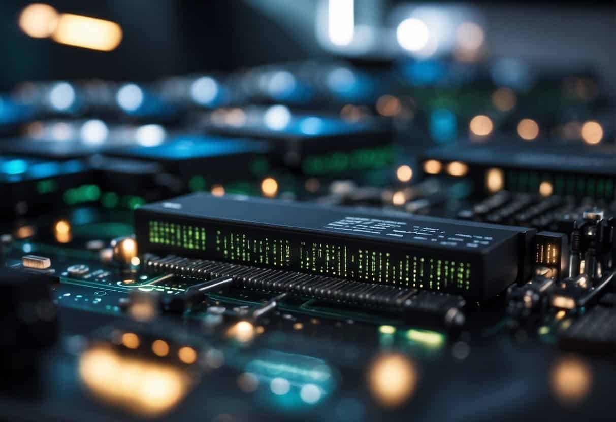 A computer processing data with various input sources, organizing and analyzing information for predictive analytics