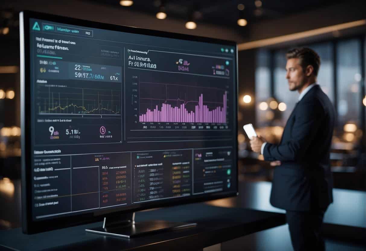 An AI-powered data visualization tool in action, displaying frequently asked questions in a sleek and modern interface