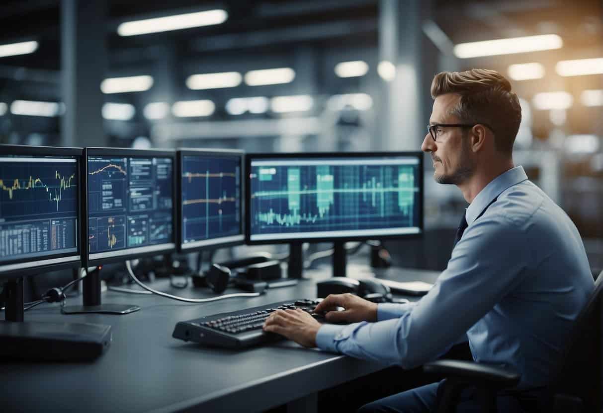 An AI-powered system monitors and predicts maintenance needs for various small business equipment, such as HVAC units and manufacturing machinery