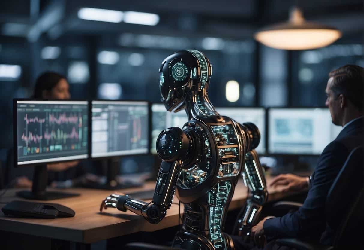 AI algorithms working on complex tasks in small business settings, such as data analysis and problem-solving. Various industries and applications represented