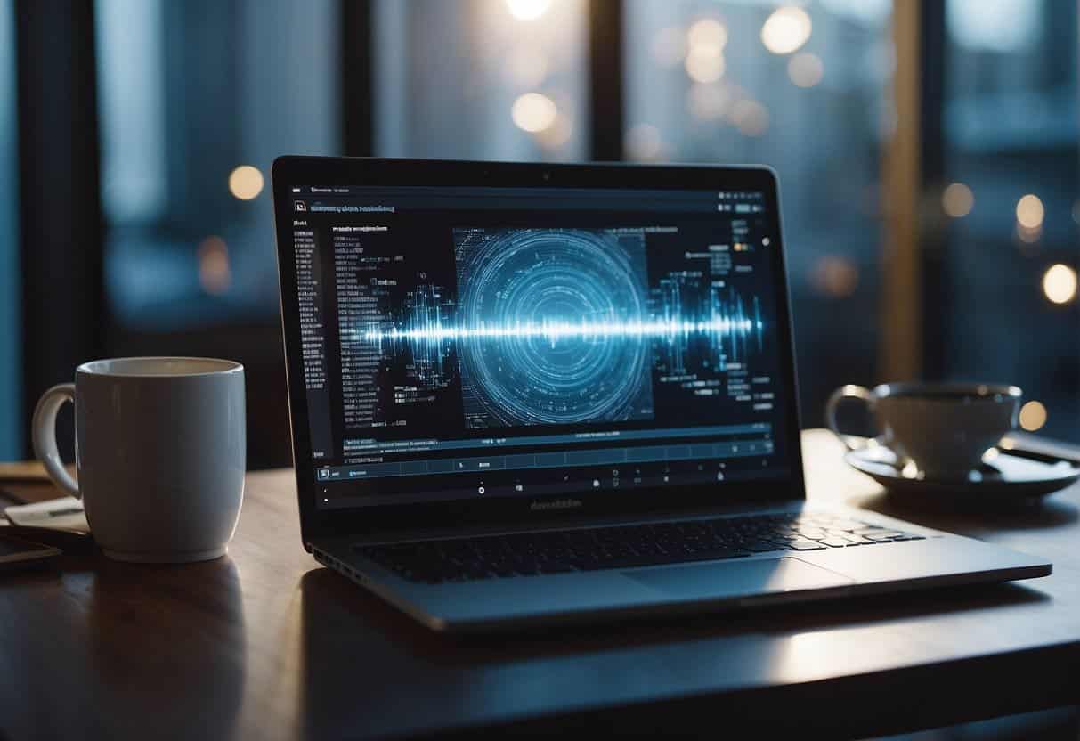 A computer analyzing and flagging inappropriate content on a social media platform, while also identifying and blocking fake accounts