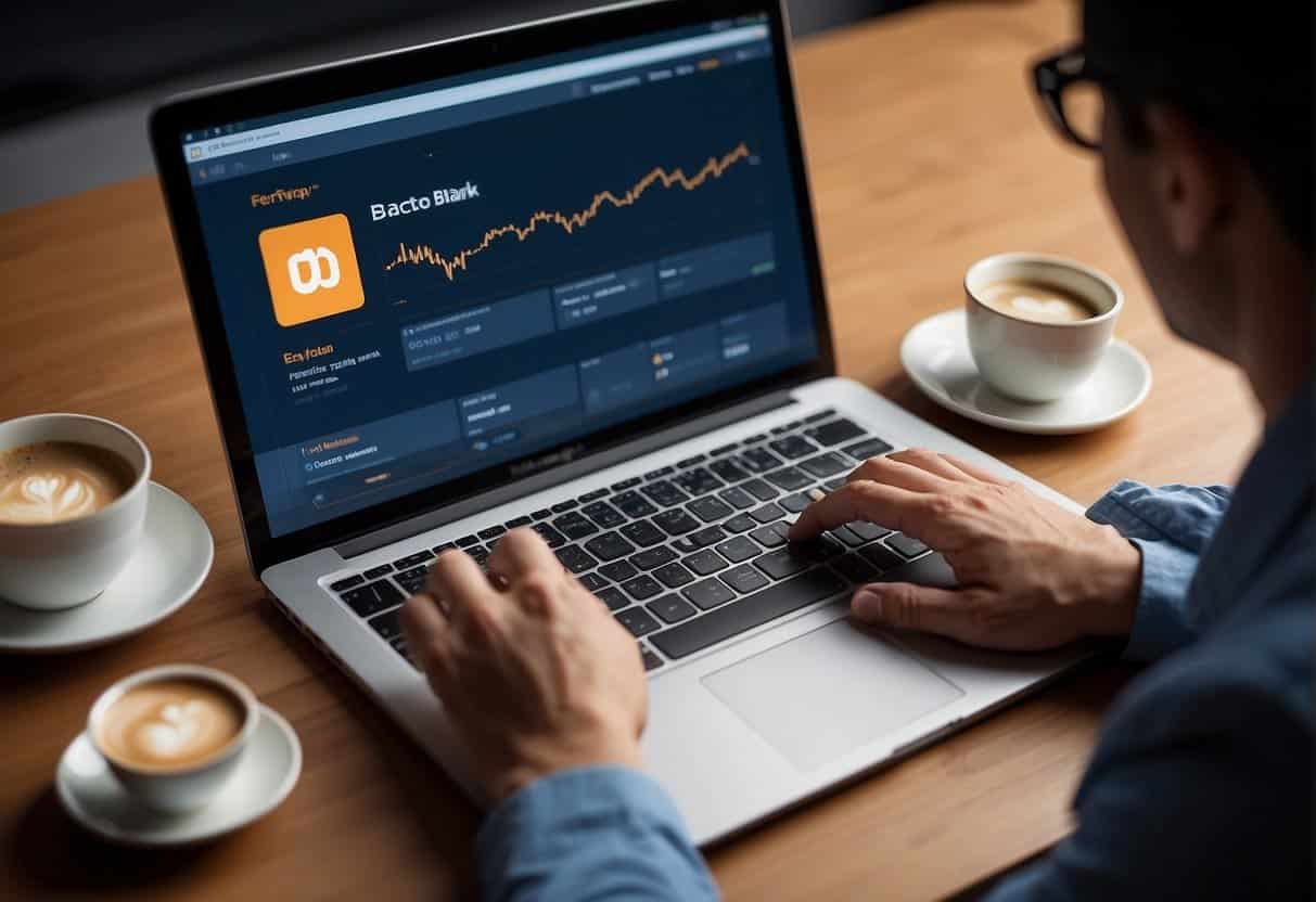 A person using Ahrefs to analyze and improve their website's backlink profile and track keyword rankings