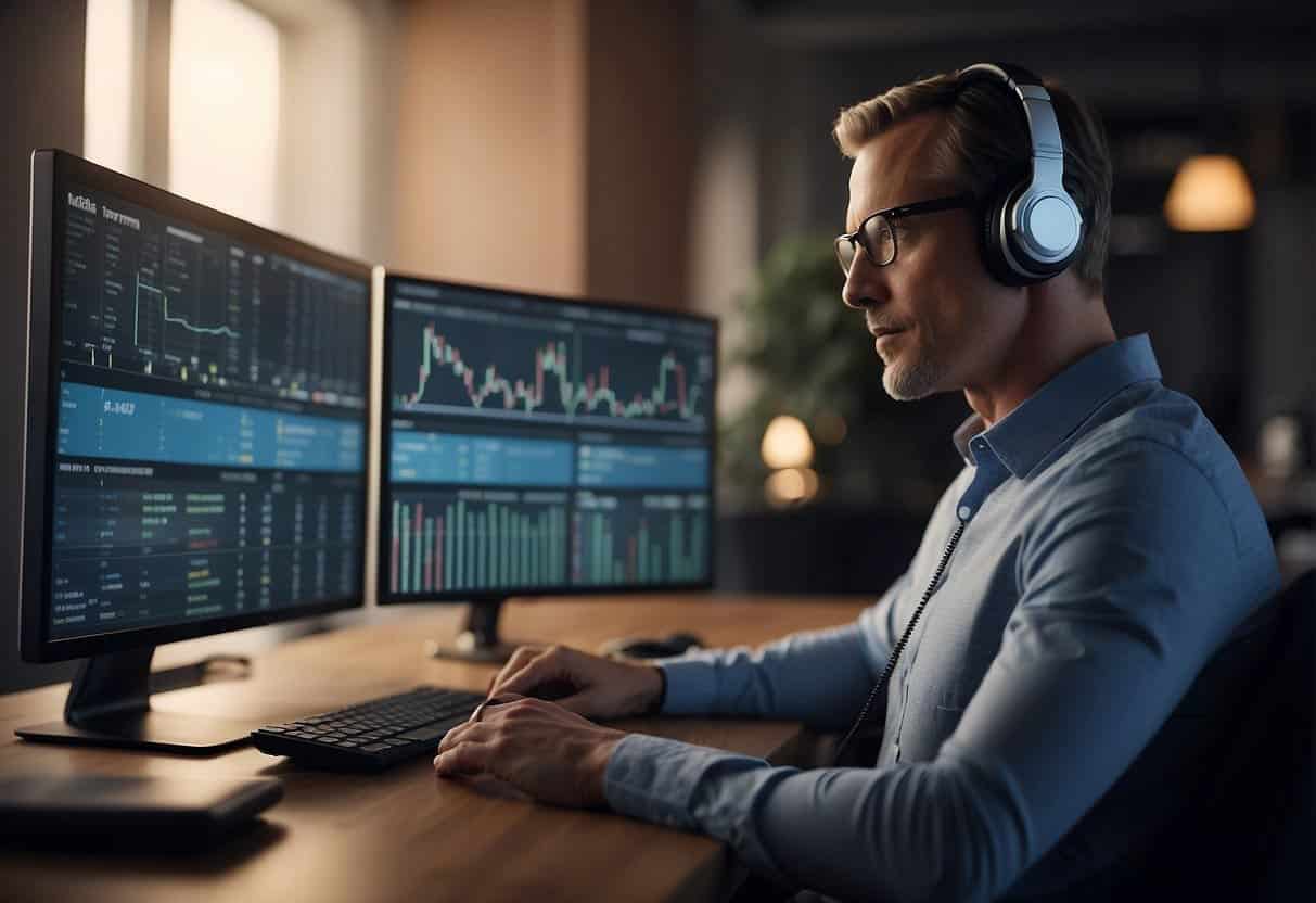 AI analyzing data, creating targeted ads, and tracking user behavior. SMEs balancing ethical concerns with marketing goals