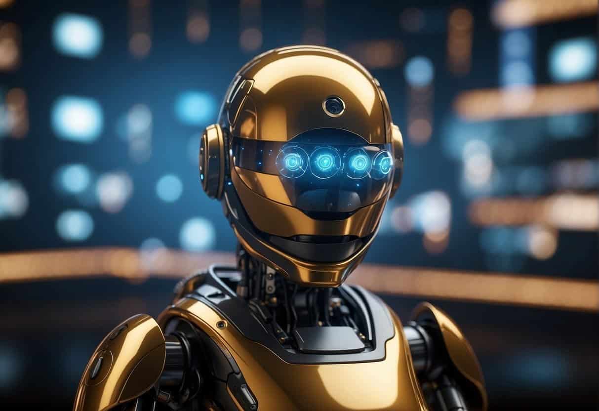 An AI algorithm analyzes data and predicts SEO trends for future content needs, maintaining ethical standards in AI-driven SEO