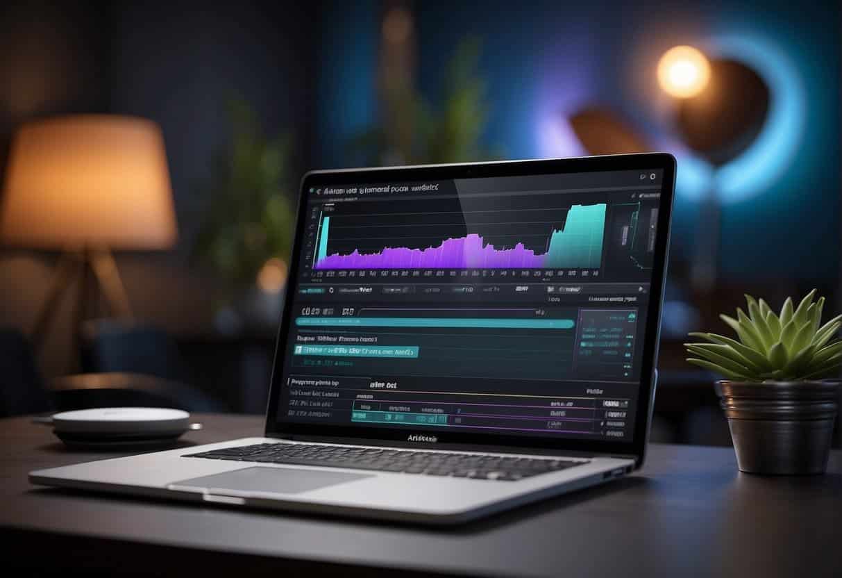 Adobe After Effects interface with FAQ title, video timeline, and effects panel. Text reads "Enhancing Web Videos with After Effects."