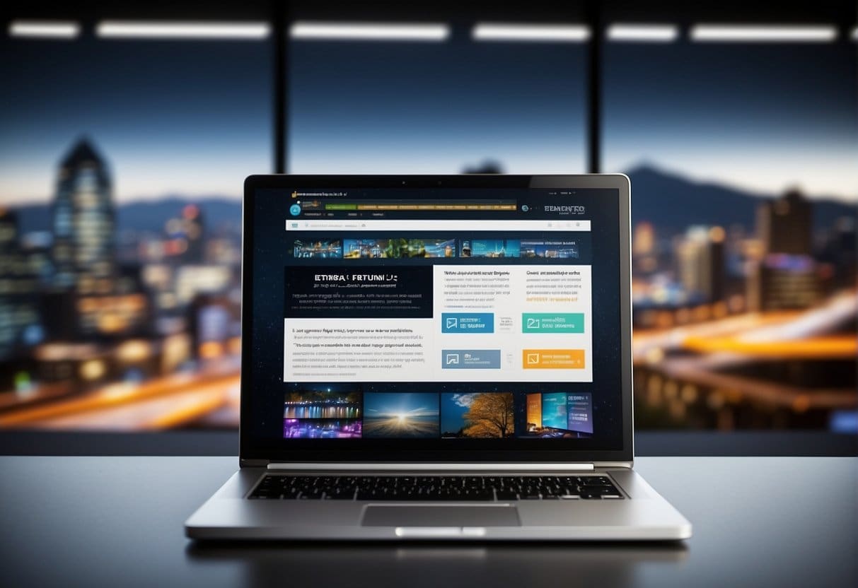 A computer screen displaying a website with optimized on-page SEO elements such as meta tags, headings, and keyword-rich content - Advanced on-page SEO techniques offer a suite of tools that go beyond the basics, enabling webmasters and content creators to fine-tune their approach and maximise their website's potential in search rankings.