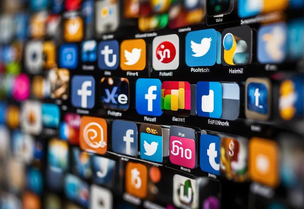 Vibrant social media icons and graphics being transformed and optimized with advanced tools