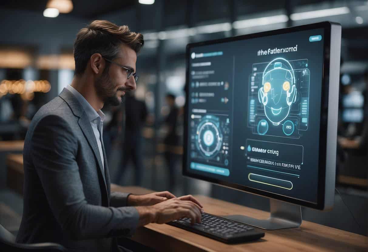A customer interacts with a chatbot on a self-service platform, seamlessly resolving an issue. Multiple options are available for the customer to choose from, creating a smooth and efficient experience
