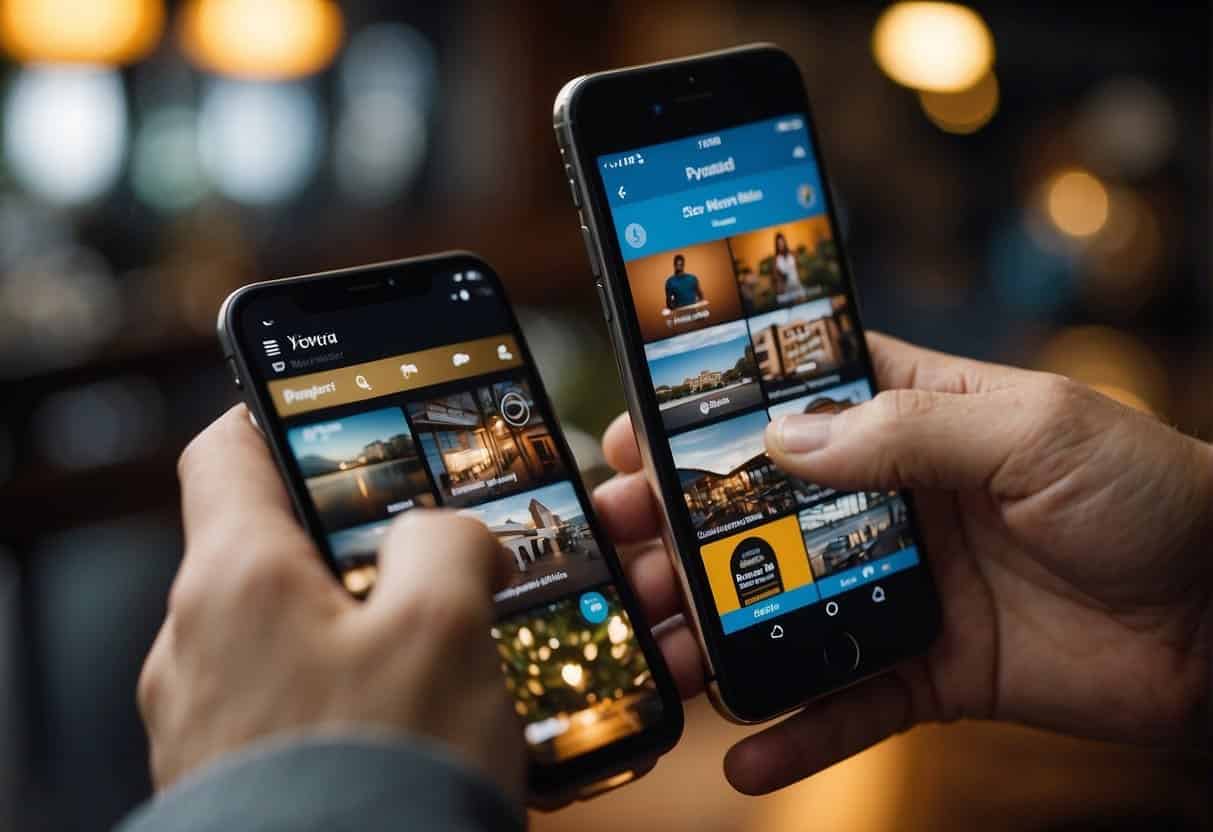 Content Marketing Strategies for Small Businesses - A small business owner creating and sharing engaging content on social media platforms to attract and retain customers