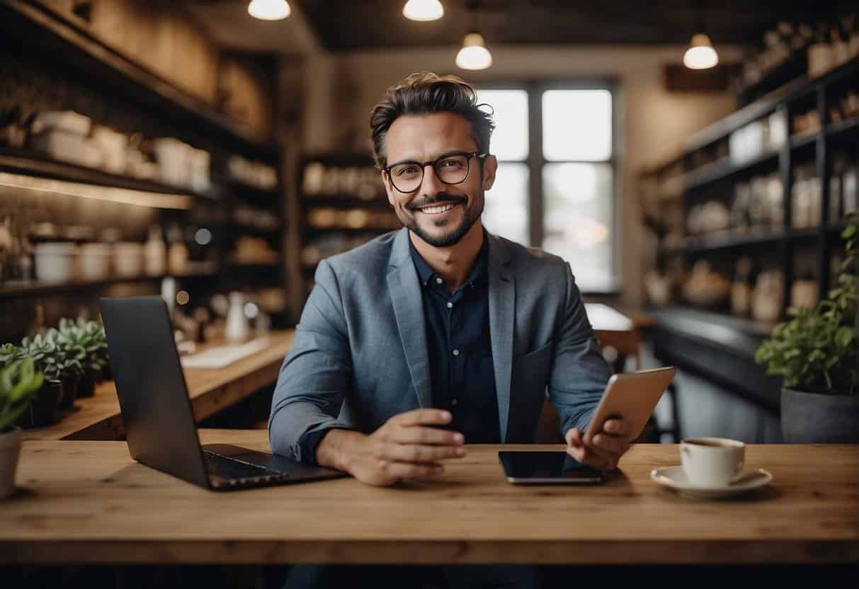 A small business owner posts engaging content on Instagram, uses hashtags, and collaborates with influencers to increase brand awareness and drive sales