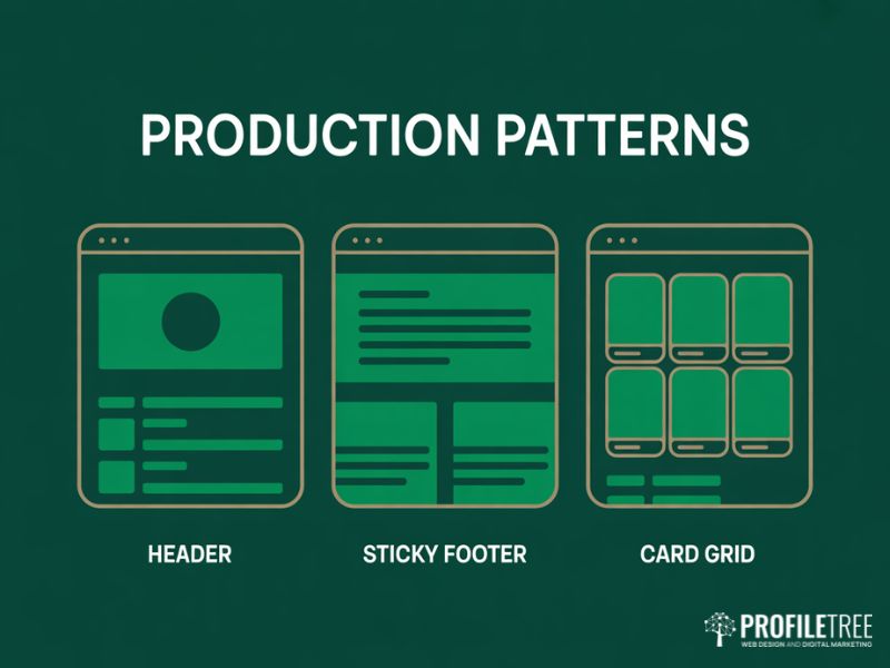 Flexbox Fundamentals showcase of three common production UI patterns