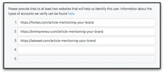 Get verified on Twitter