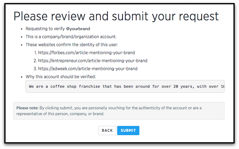 Get Verified on Twitter