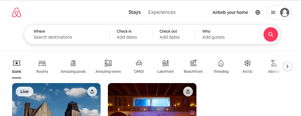 Minimalist Web Design | Airbnb
