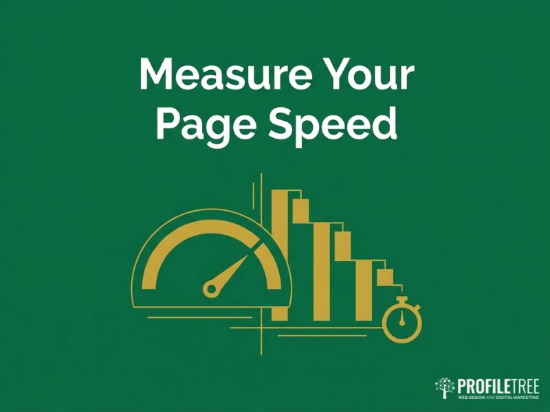 Vector dashboard illustration for measuring website page speed performance.