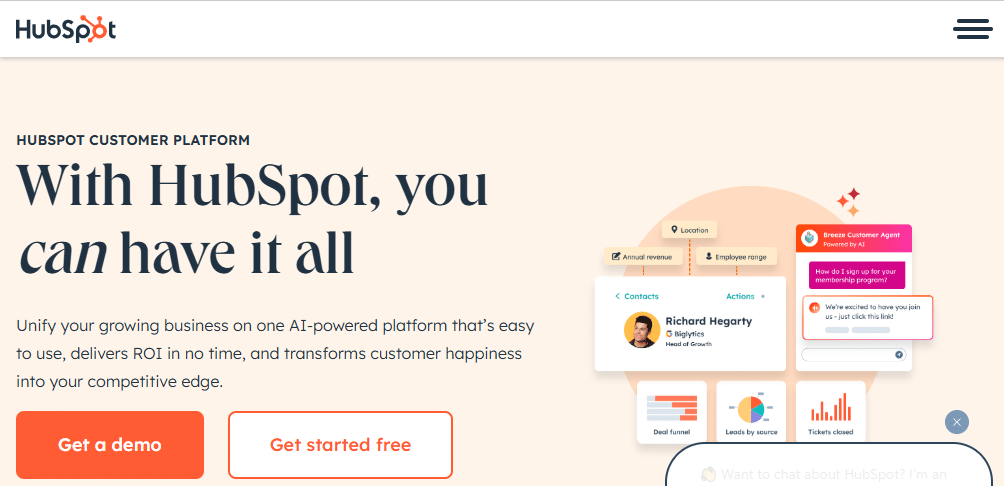 Analytics Tools for SMBs - Hubspot