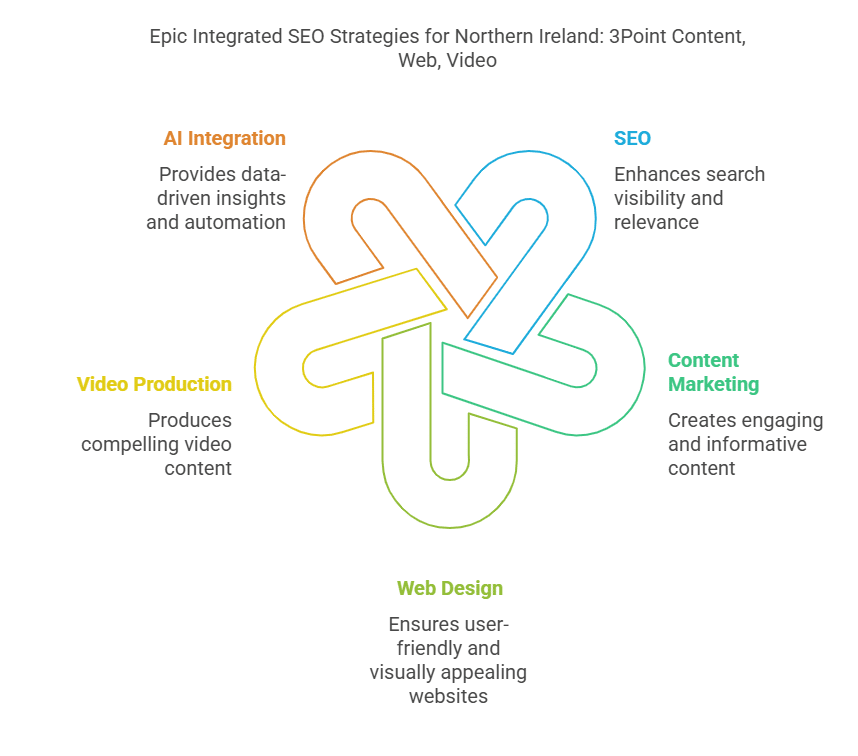 Epic Integrated SEO Strategies for Northern Ireland: 3Point Content, Web, Video