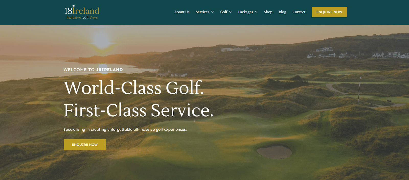 Website Design for a Golf Tourism Provider