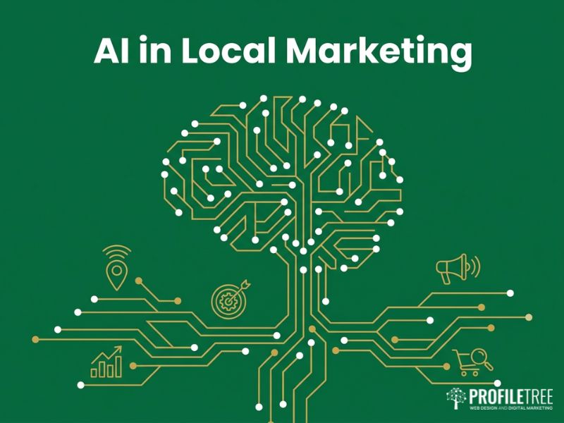 AI marketing vector graphic supporting the State of Digital Marketing in Northern Ireland