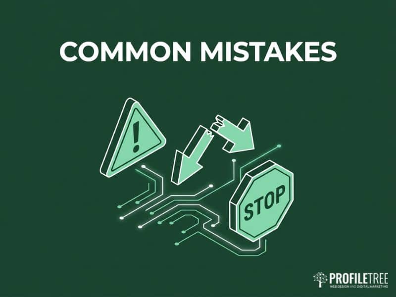 Common financial management mistakes for SMEs illustrated with warning and downward trend icons