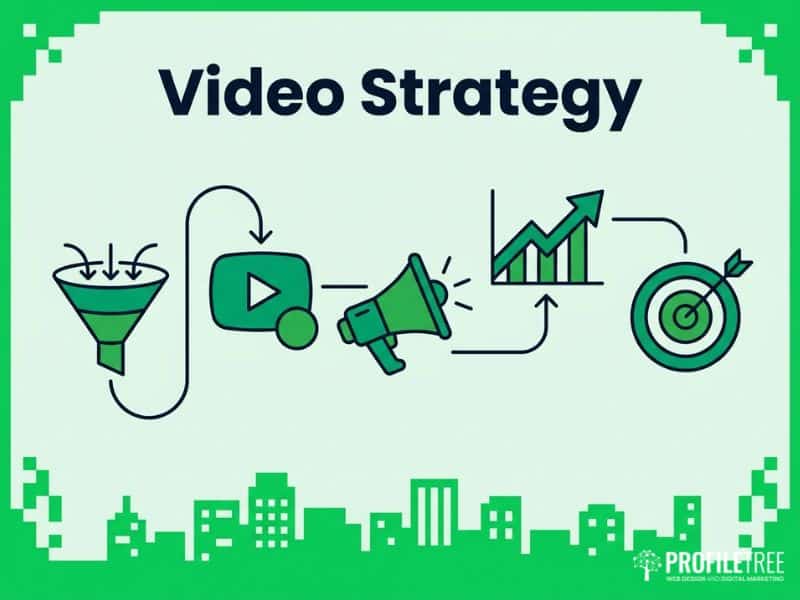 YouTube Premium video marketing strategy graphic with funnel and chart in vector style.