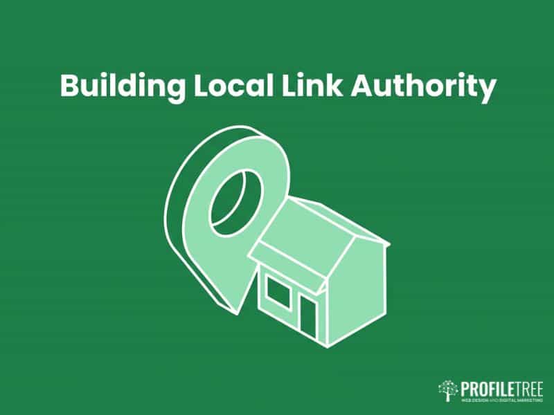 Local link building strategy for Northern Ireland and UK, map pin and building icon