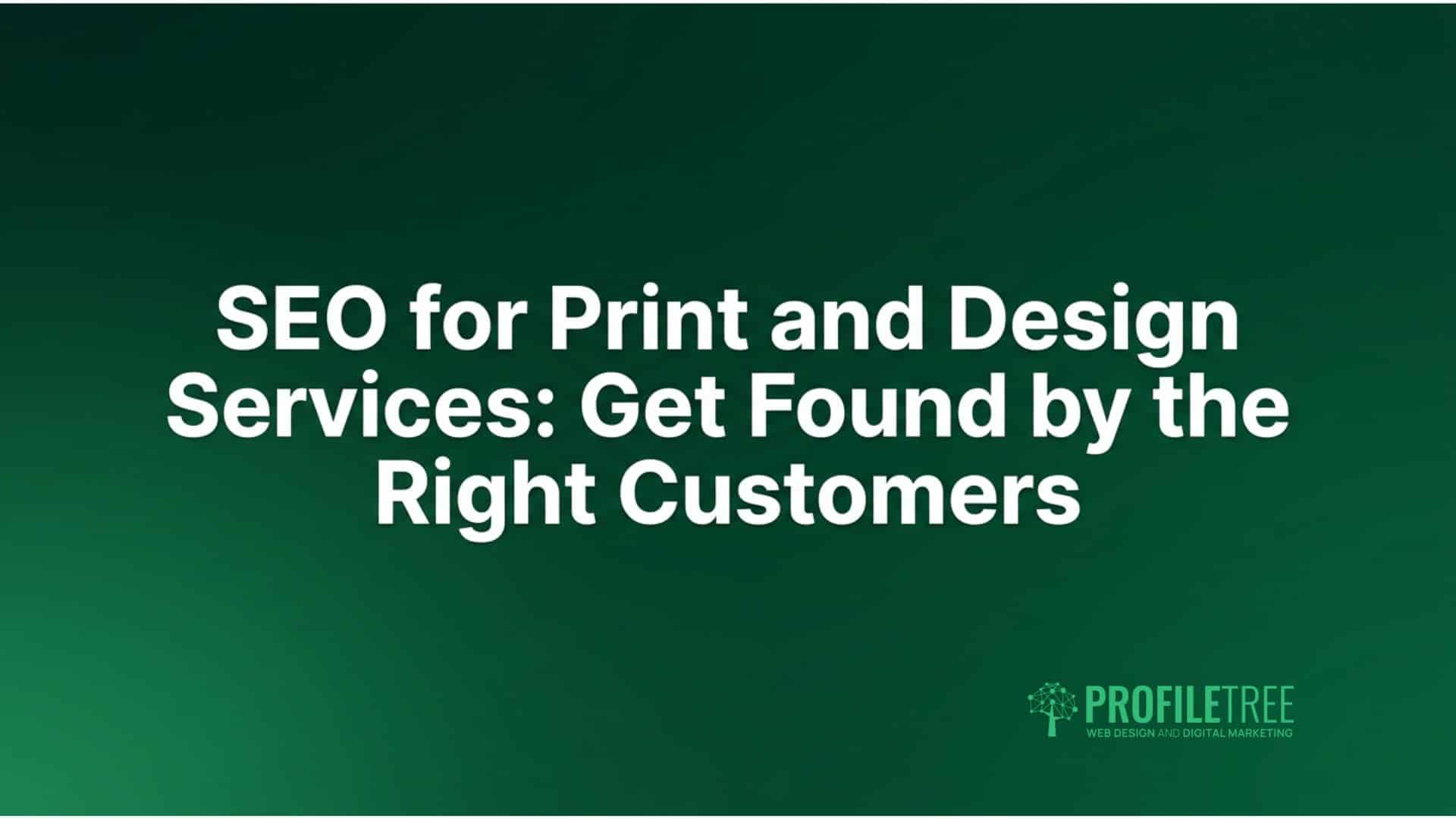 SEO for Print and Design Services