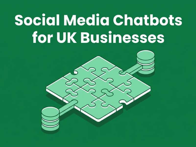 Social media chatbots for UK businesses, isometric vector illustration