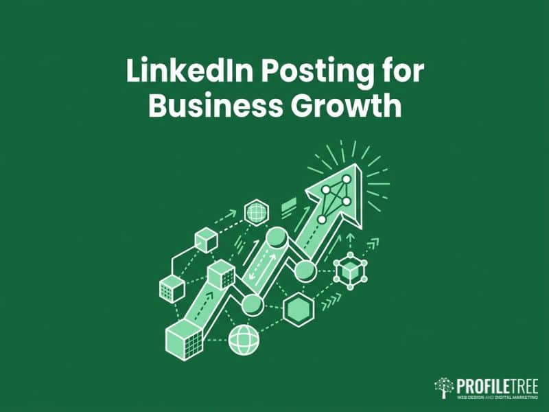 Vector illustration representing a guide to LinkedIn posting for UK business growth