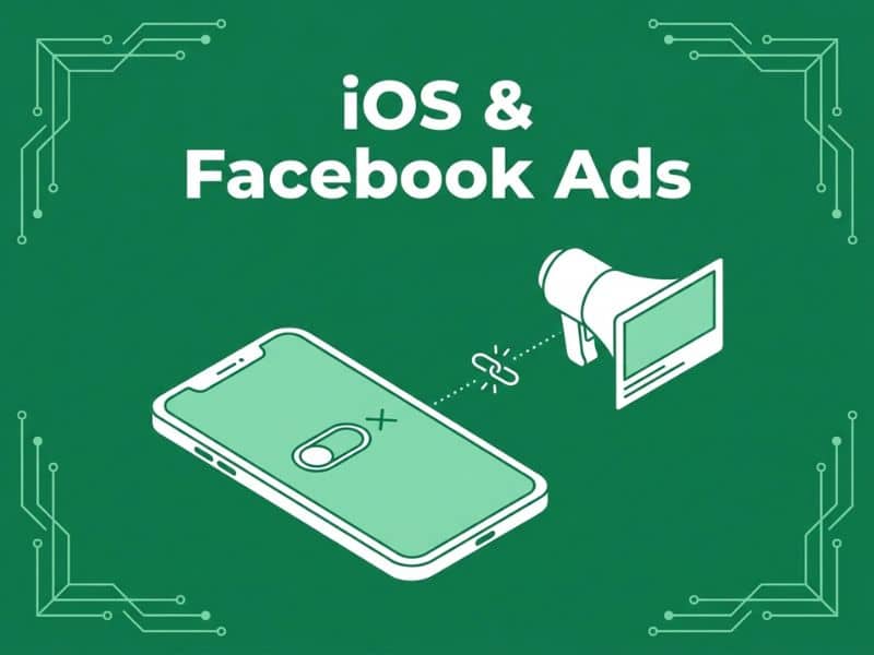 Vector illustration representing iOS and Facebook Ads tracking changes