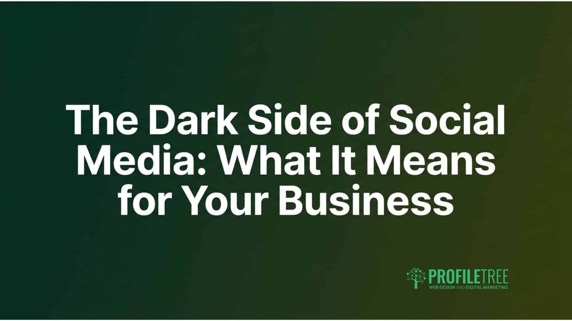 Dark Side of Social Media
