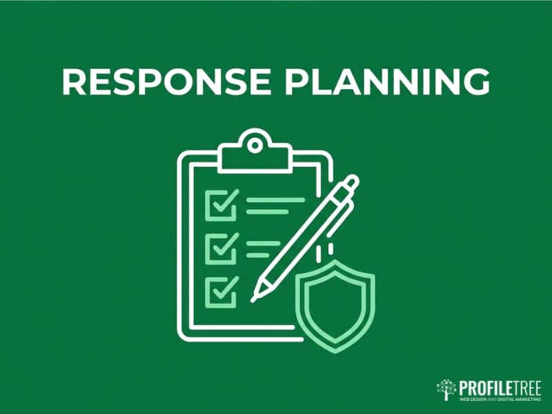 Vector icon of a checklist representing a response plan for social media harassment incidents