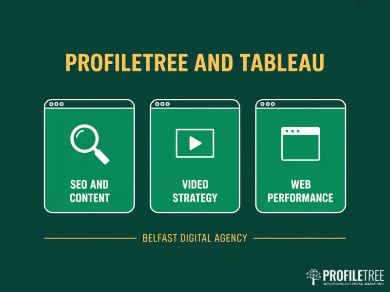 Tableau in Marketing applied to SEO content video and web performance by ProfileTree Belfast