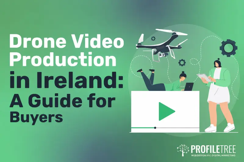 Drone Video Production: Drone filming aerial video over the Irish coastline for a business video production project in Ireland