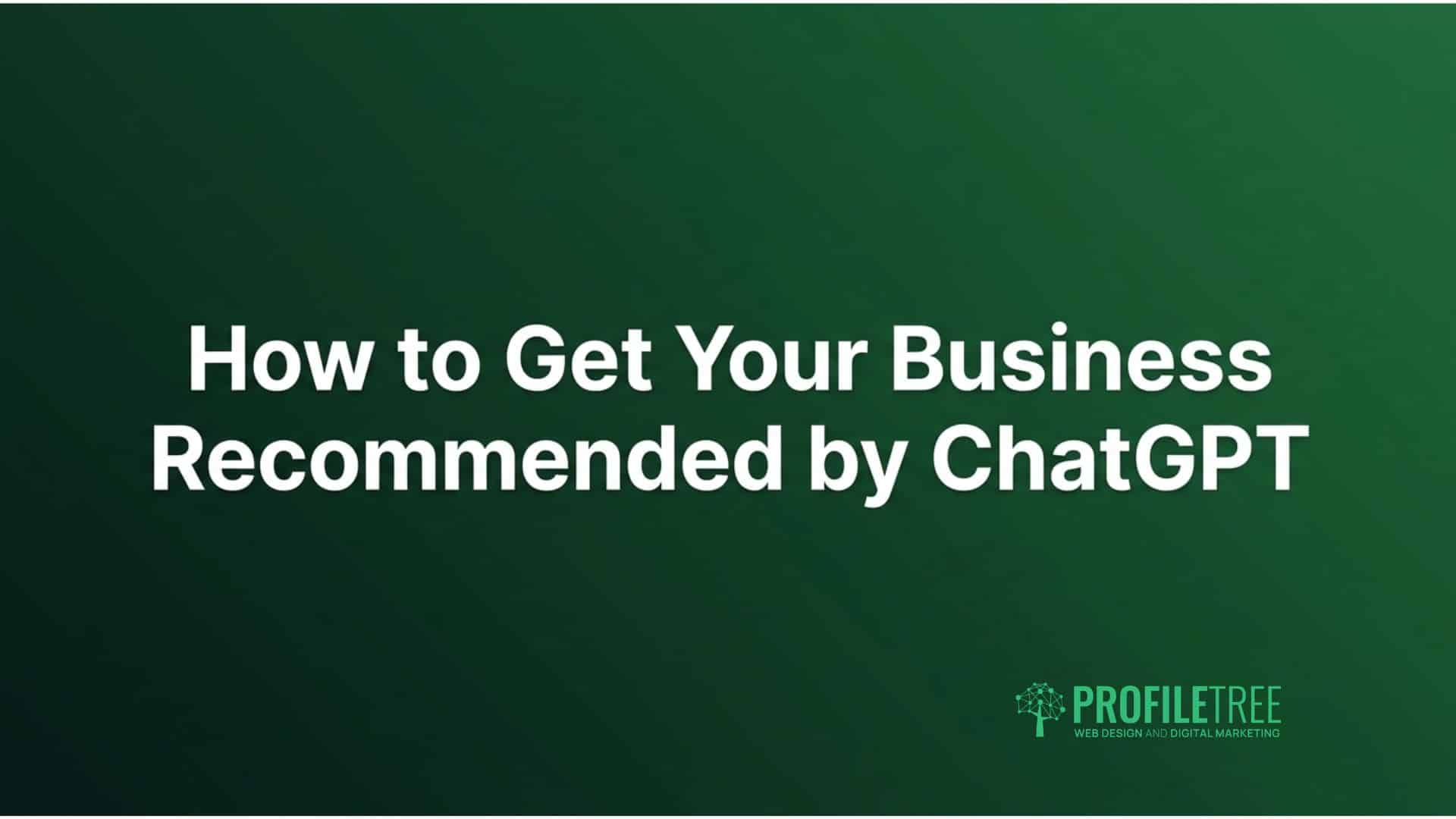 Business Recommended by ChatGPT